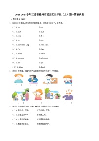 江苏省徐州市经开区2023-2024学年三年级上学期期中英语试卷