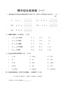 期中（试题）-2024-2025学年辽师大版（三起）（2024）英语三年级上册(01)