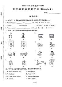 广东省汕头市潮南区2024-2025学年五年级上学期期中英语试题