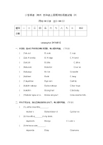 期末 （试题） -2024-2025学年人教PEP版英语四年级上册