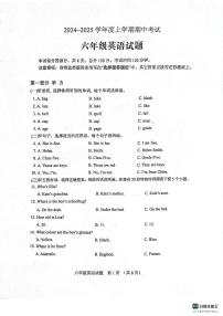 山东省泰安市肥城市2024-2025学年六年级上学期11月期中考试英语试题