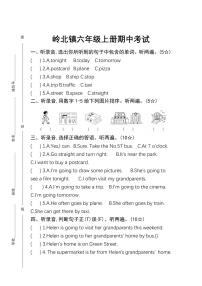 湖南省岳阳市湘阴县湘阴县岭北五校联考2024-2025学年六年级上学期11月期中英语试题