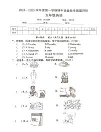 海南省三亚市2024-2025学年学年五年级上学期期中英语试题