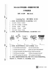 海南省陵水黎族自治县2024-2025学年六年级上学期期中英语试题