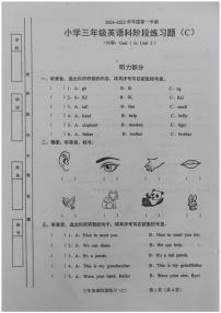 广东省汕头市潮南区多校2024-2025学年三年级上学期期中英语试题