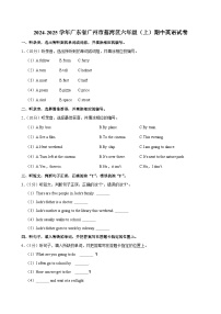 广东省广州市荔湾区2024-2025学年六年级上学期期中英语试卷
