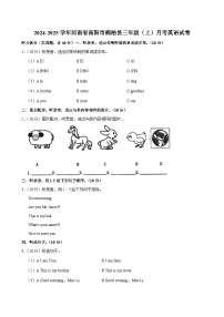 河南省南阳市桐柏县2024-2025学年三年级上学期月考英语试卷