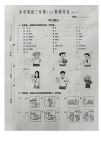 江苏省泰州市兴化市2024-2025学年三年级上学期期中英语试题