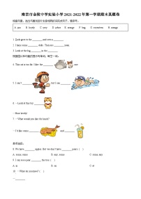 2021-2022学年江苏省南京市建邺区金陵中学实验小学译林版（三起）四年级上册期末测试英语试卷（原卷版）