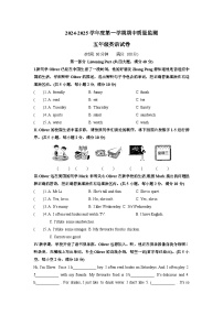 安徽省铜陵市义安区2024-2025学年五年级上学期11月期中英语试题