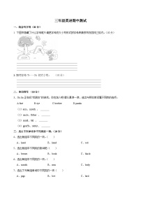 河南省商丘市睢县县城多校联考2024-2025学年三年级上学期11月期中英语试题