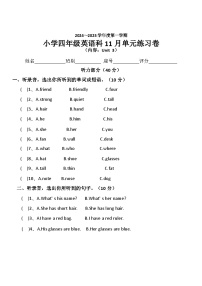 广东省揭阳市榕城区梅云镇梅畔中心小学2024-2025学年四年级上学期11月月考英语试题