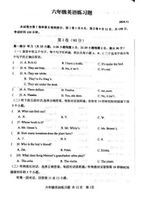 山东省泰安市岱岳区2024_2025学年六年级上学期英语期中考试试题