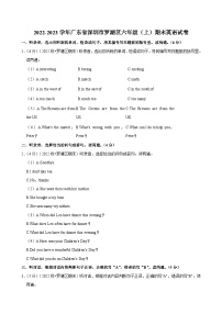 2022-2023学年广东省深圳市罗湖区六年级上学期期末英语试卷