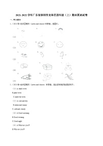 2021-2022学年广东省深圳市龙华区四年级（上）期末英语试卷