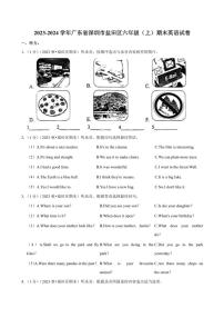 2023～2024学年广东省深圳市盐田区六年级(上)期末英语试卷(含解析)