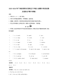 2023-2024学年广东省深圳市龙岗区六年级上册期中英语试卷及答案(沪教牛津版)