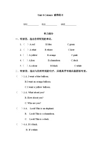 小学英语译林版（三起）（2024）三年级下册（2024）Unit 8 Colours精练