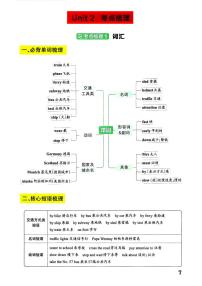 人教PEP六年级英语上册期末复习Unit2考点梳理学案