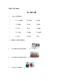 小学英语沪教牛津版(六三制一起)(2024)五年级上册Module 1 Getting to know each otherUnit 1 My future优秀第一课时课时作业