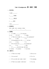 小学英语沪教牛津版(六三制一起)(2024)五年级上册Unit 4 Grandparents精品第一课时精练