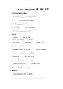 小学英语Unit 4 Grandparents精品第二课时课堂检测