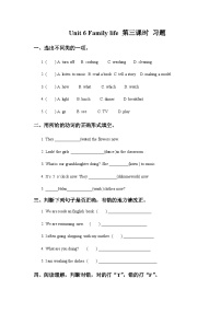 英语五年级上册Module 2 RelationshipsUnit 6 Family life精品第三课时同步练习题