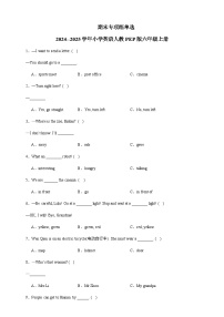 期末专项练单选题   小学英语人教PEP版六年级上册