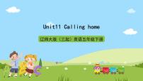 辽师大版（三起）五年级下册Unit 11 Calling home完整版课件ppt