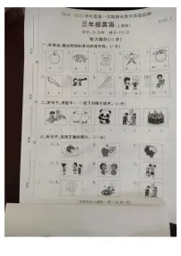 河北省廊坊市霸州市2024-2025学年三年级上学期1月期末英语试题
