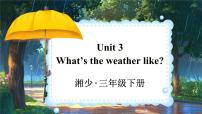 湘少版（2024）三年级下册（2024）Unit 3 What's the weather like?课文ppt课件