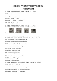 2022-2023学年山东省菏泽市成武县人教PEP版六年级下学期7月期末英语试卷（无听力材料）(原卷版+解析)