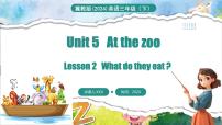 冀教版（三起）2024三年级下册（2024）Lesson2 What do they eat?背景图课件ppt