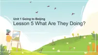 冀教版（三起）2024五年级下册Lesson5 What Are They Doing?背景图课件ppt