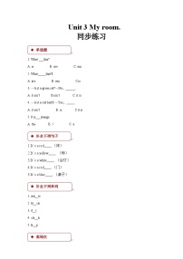 小学粤人版(儿童英语&先锋&开心)Unit 3.My room优秀巩固练习