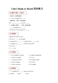 英语粤人版(儿童英语&先锋&开心)Unit 3 Bank or Beach?优秀综合训练题