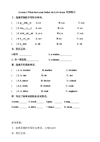 小学英语川教版六年级下册Lesson 1 What does your father do?精品达标测试