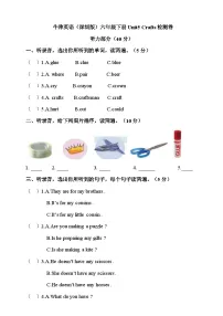 小学沪教牛津版(六三制一起)(2024)Unit 5 Crafts优秀同步测试题