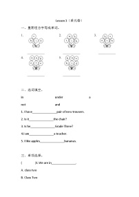 小学英语科普版（2024）四年级下册Lesson 3 They are in Class Three优秀精练