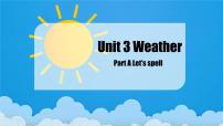 英语四年级下册Unit 3 Weather Part A背景图课件ppt