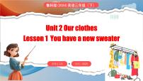 小学英语鲁科版 (五四制)2024三年级下册（2024）Lesson 1 You have a new sweater图文ppt课件