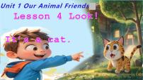 小学英语闽教版（2024）三年级下册（2024）Lesson 4 Look! It's a cat.教课课件ppt