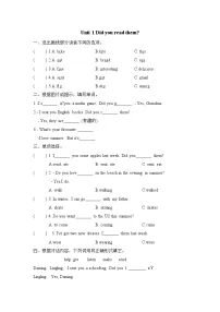英语五年级下册Unit 1 Did you read them?精品单元测试练习题
