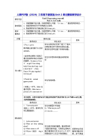 人教版PEP（2024）Unit 2 Expressing yourself教案及反思