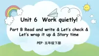 小学人教版PEP（2024）Unit 6 Work quietly! Part B教学课件ppt