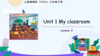 英语三年级下册（2024）Unit 1 My classroom Lesson 2课文课件ppt