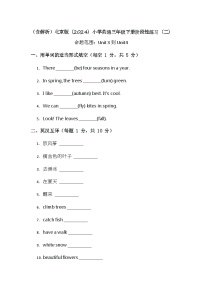 （含解析）北京版（2024）小学英语三年级下册阶段性练习（二）