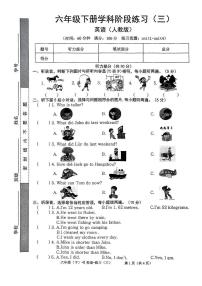 江西省宜春市奉新县2024-2025学年六年级下学期第三次月考英语试题