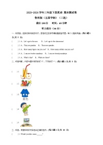 2023-2024学年鲁科版（五四学制）英语三年级下册期末测试卷（含答案及听力音频，无听力原文)