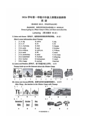 浙江省台州市玉环市2024-2025学年六年级上学期期末英语试题